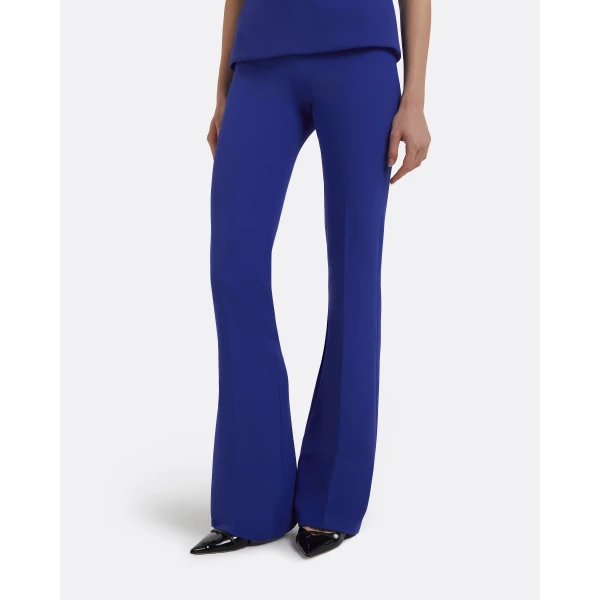 Alexa Trousers In Skiathos Blue by Safiyaa ‚Äì luxury pants in Blue available at Luxury Shoes 