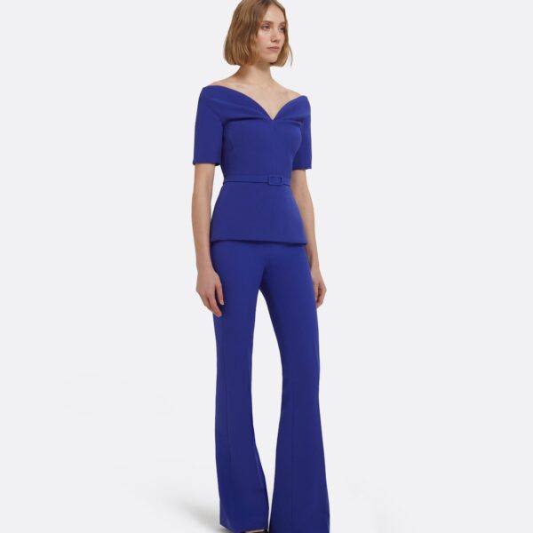 Safiyaa Alexa Trousers In Skiathos Blue, view 4