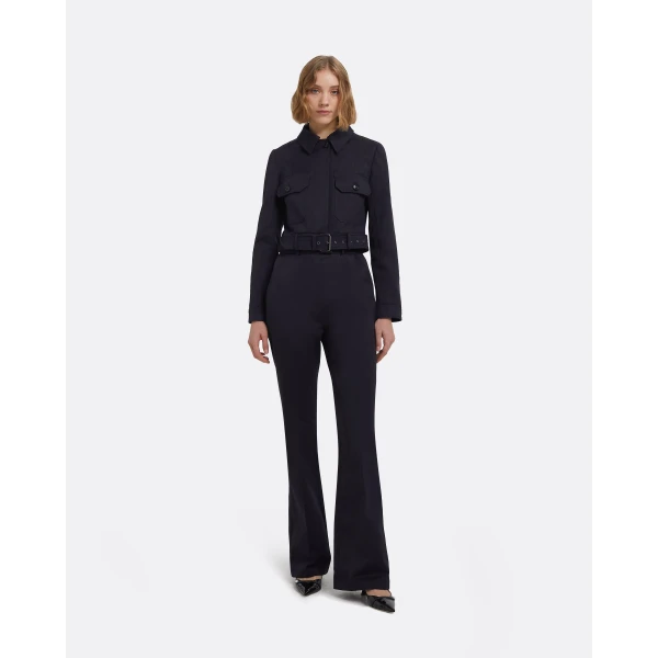 Alexis Trousers In Midnight Navy by Safiyaa ‚Äì luxury pants in Blue available at Luxury Shoes 