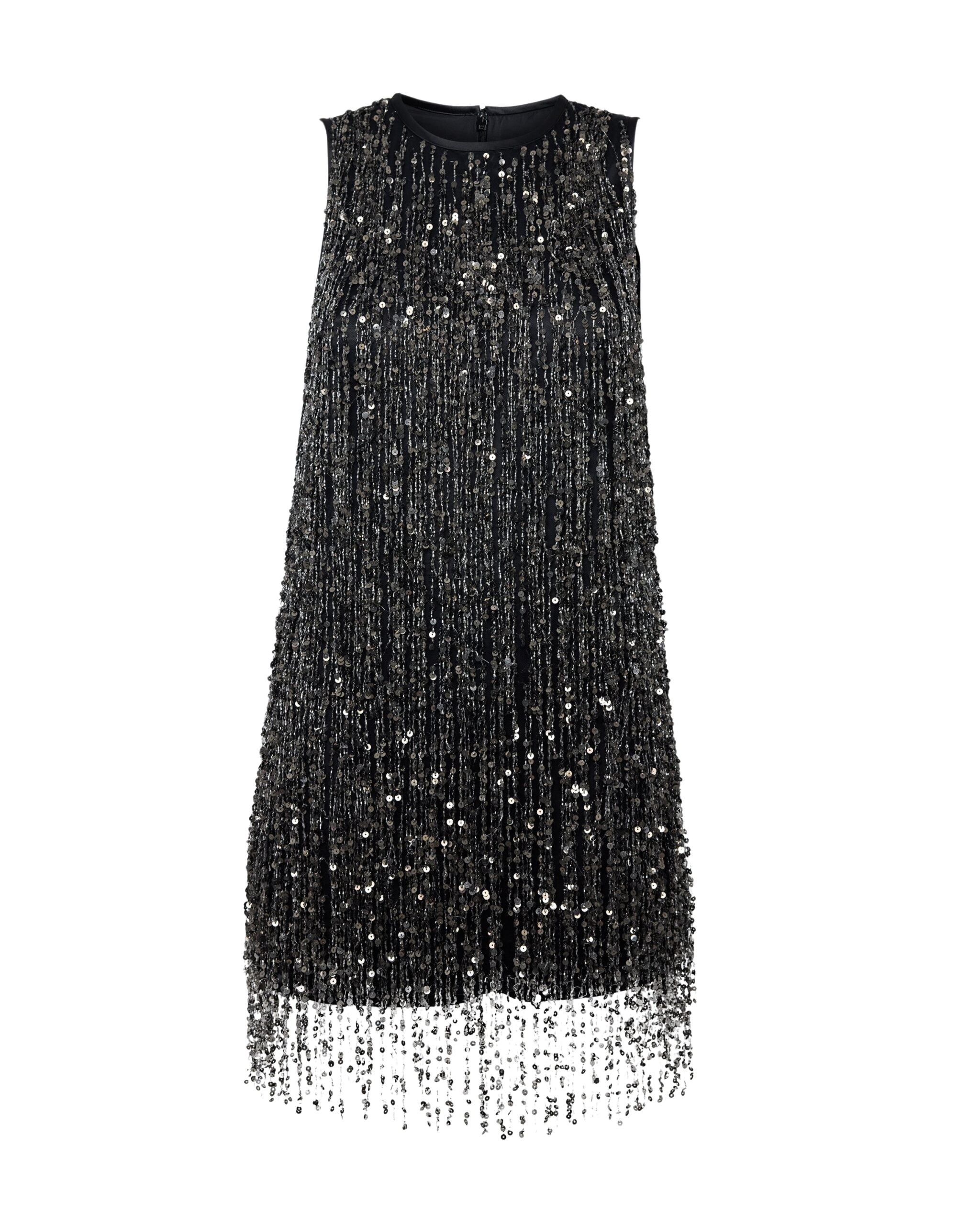 Safiyaa Amal Short Dress In Black With Gunmetal