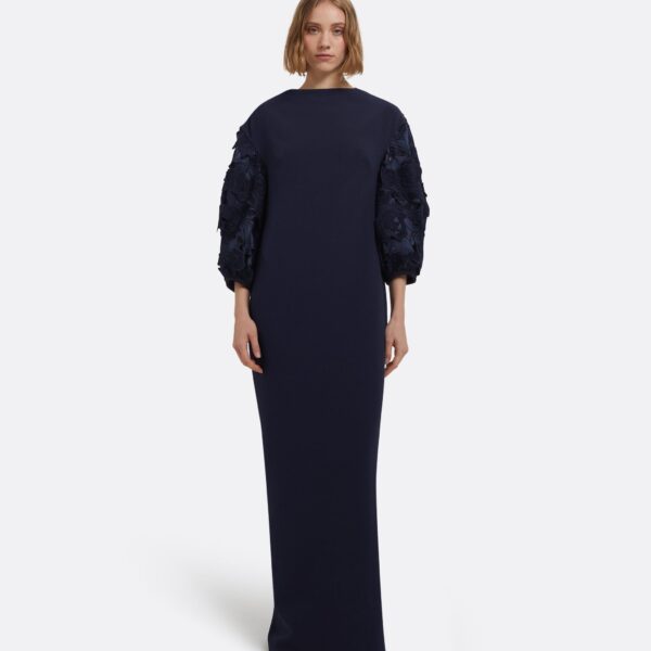 Amiren Long Dress In Navy On Maritime by Safiyaa ‚Äì luxury dresses in Blue available at Luxury Shoes 