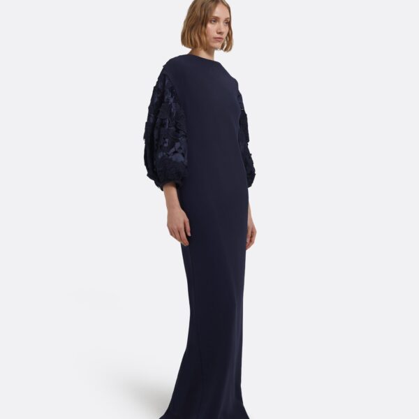 Amiren Long Dress In Navy On Maritime by Safiyaa ‚Äì luxury dresses in Blue available at Luxury Shoes 