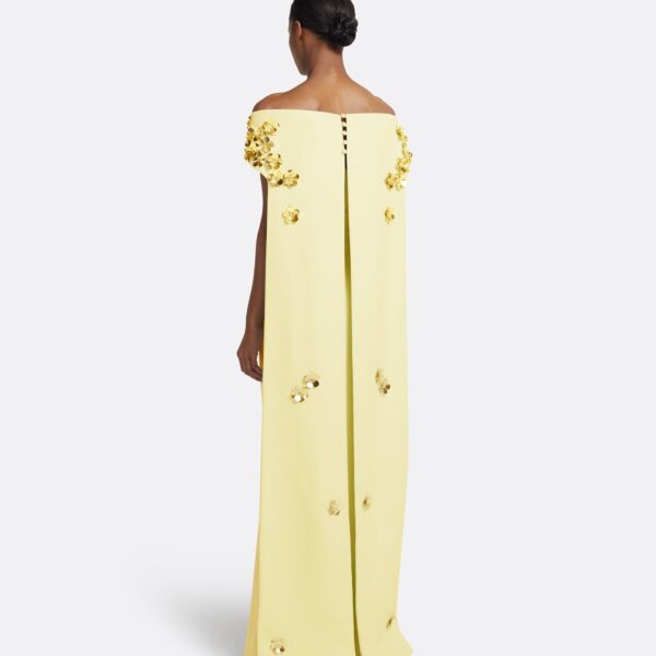 Arabella Harness With Soshin Dress In Pale Yellow by Safiyaa ‚Äì luxury dresses in Yellow available at Luxury Shoes 
