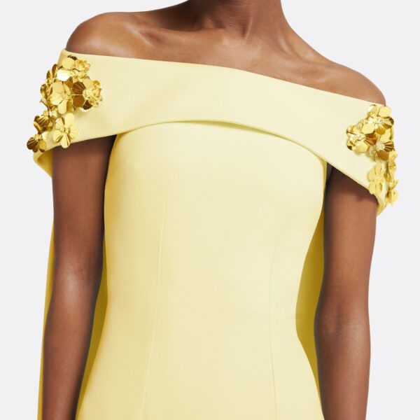 Arabella Harness With Soshin Dress In Pale Yellow by Safiyaa ‚Äì luxury dresses in Yellow available at Luxury Shoes 