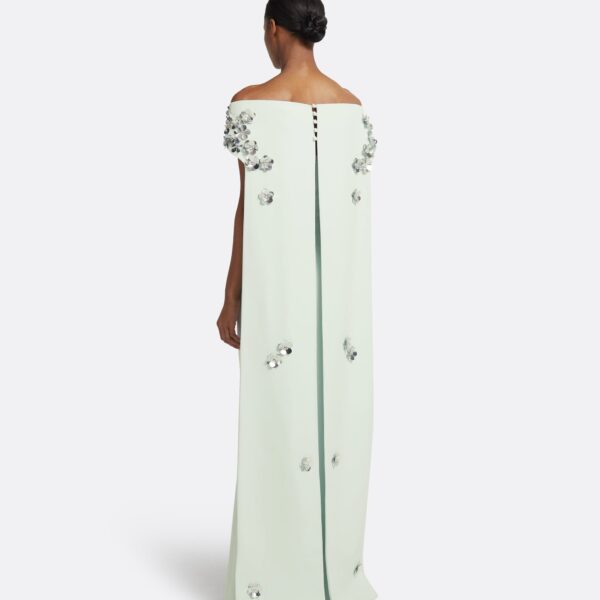 Arabella Harness With Soshin Dress In Spearmint by Safiyaa ‚Äì luxury dresses in Green available at Luxury Shoes 