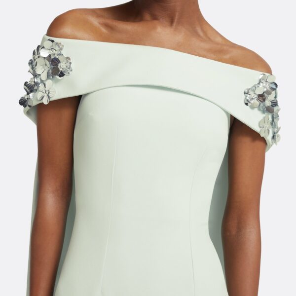 Arabella Harness With Soshin Dress In Spearmint by Safiyaa ‚Äì luxury dresses in Green available at Luxury Shoes 