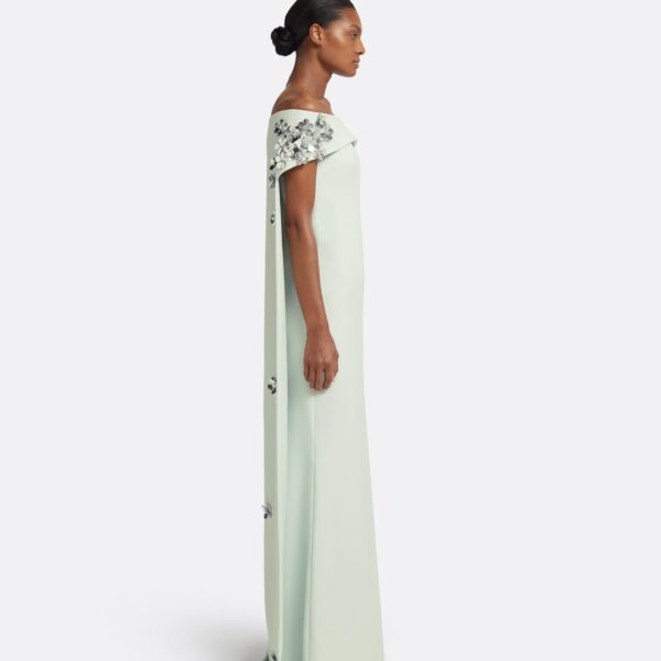 Arabella Harness With Soshin Dress In Spearmint by Safiyaa ‚Äì luxury dresses in Green available at Luxury Shoes 