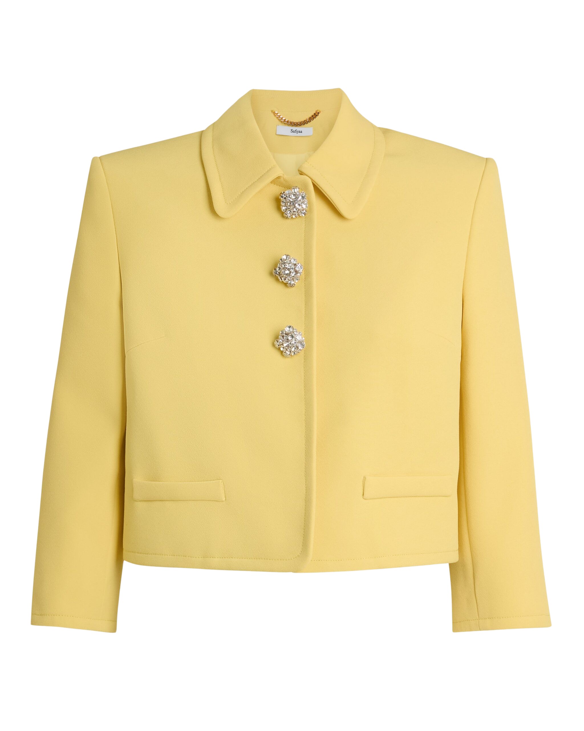 Safiyaa Arata Jacket In Aspen Gold With Crystal