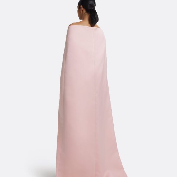 Azrael Long Dress & Maddox Harness In Lotus Bloom With Black Pearl by Safiyaa ‚Äì luxury dresses in Black available at Luxury Shoes 