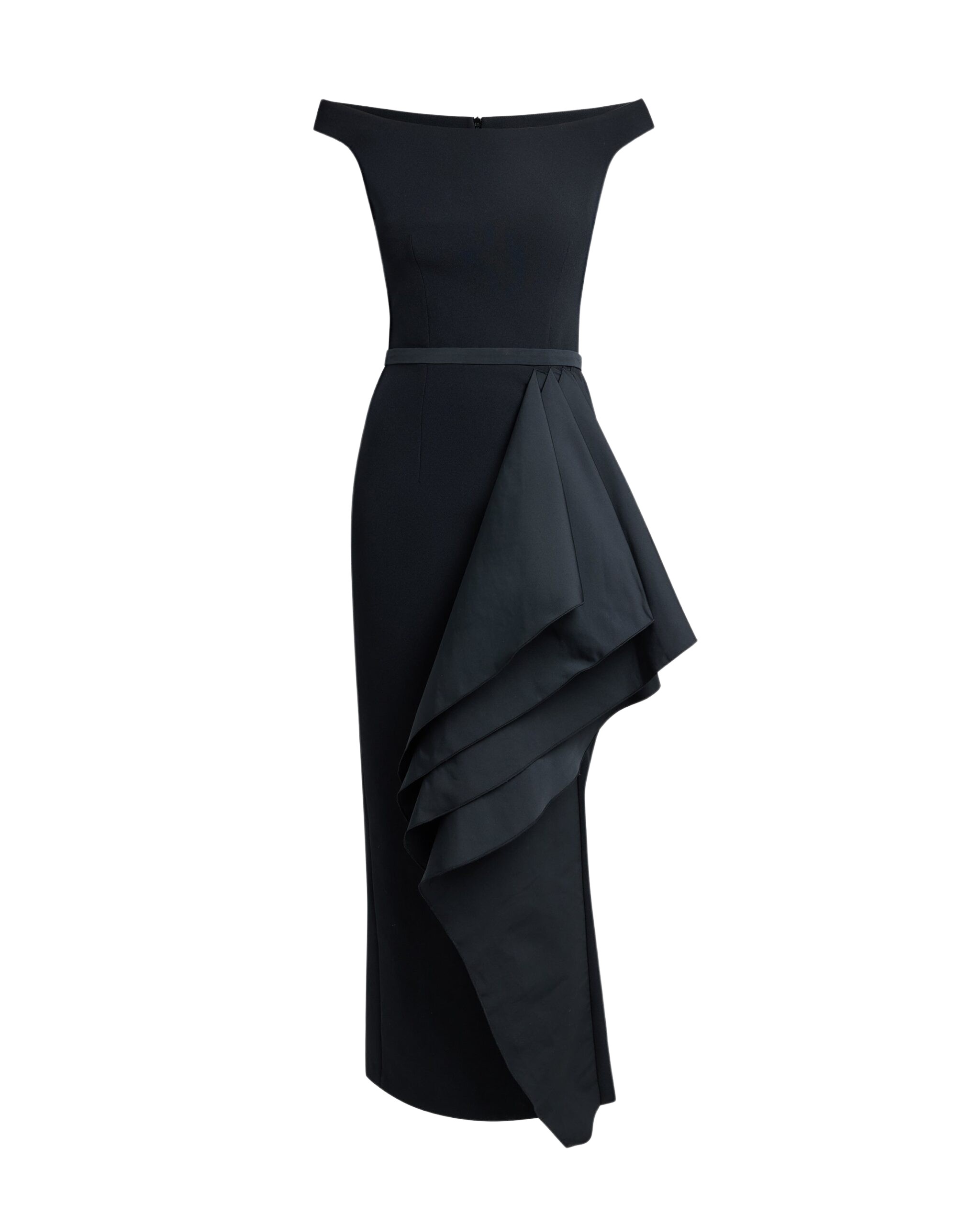 Safiyaa Bree Midi Dress In Black