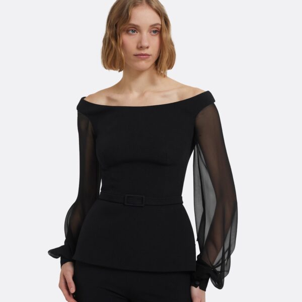 Safiyaa Breena Top In Black, view 5
