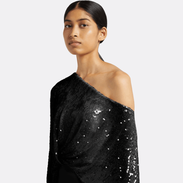 Cadenza Black Long Dress by Safiyaa ‚Äì luxury dresses in Black available at Luxury Shoes 