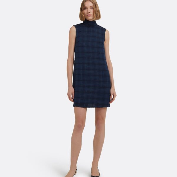 Carissa Short Dress In Navy by Safiyaa ‚Äì luxury dresses in Blue available at Luxury Shoes 
