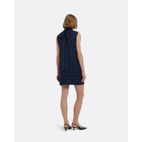 Carissa Short Dress In Navy by Safiyaa ‚Äì luxury dresses in Blue available at Luxury Shoes 