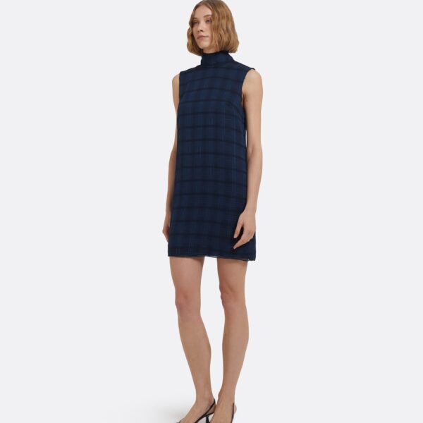 Carissa Short Dress In Navy by Safiyaa ‚Äì luxury dresses in Blue available at Luxury Shoes 