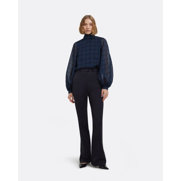 Carlie Top In Navy by Safiyaa ‚Äì luxury tops in Blue available at Luxury Shoes 