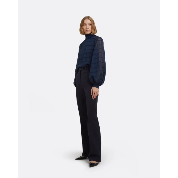 Carlie Top In Navy by Safiyaa ‚Äì luxury tops in Blue available at Luxury Shoes 