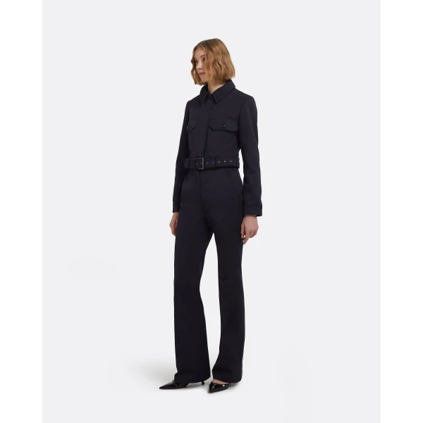 Chelsea Jacket In Midnight Navy by Safiyaa ‚Äì luxury jackets in Blue available at Luxury Shoes 