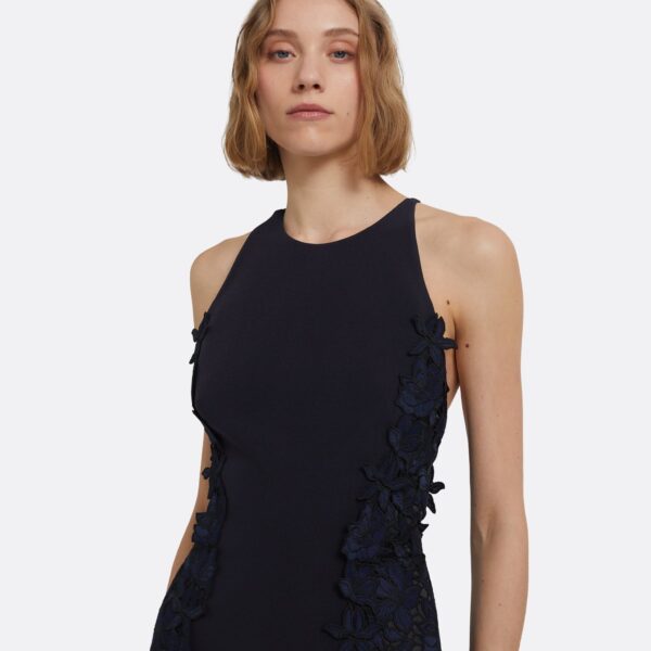 Dakota Long Dress In Midnight Navy by Safiyaa ‚Äì luxury dresses in Blue available at Luxury Shoes 