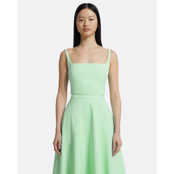 Della Top In Brook Green by Safiyaa ‚Äì luxury tops in Green available at Luxury Shoes 
