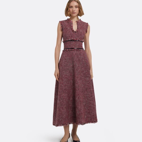 Safiyaa Dorothy Midi Dress In Multi-Pinks, view 2