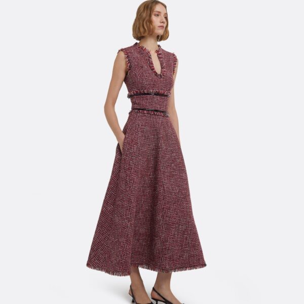 Dorothy Midi Dress In Multi-Pinks by Safiyaa ‚Äì luxury dresses in Pink available at Luxury Shoes 