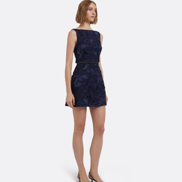 Gren Short Dress In Navy by Safiyaa ‚Äì luxury dresses in Blue available at Luxury Shoes 