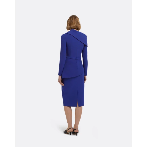 Hokoku Skiathos Blue Skirt by Safiyaa ‚Äì luxury skirts in Blue available at Luxury Shoes 