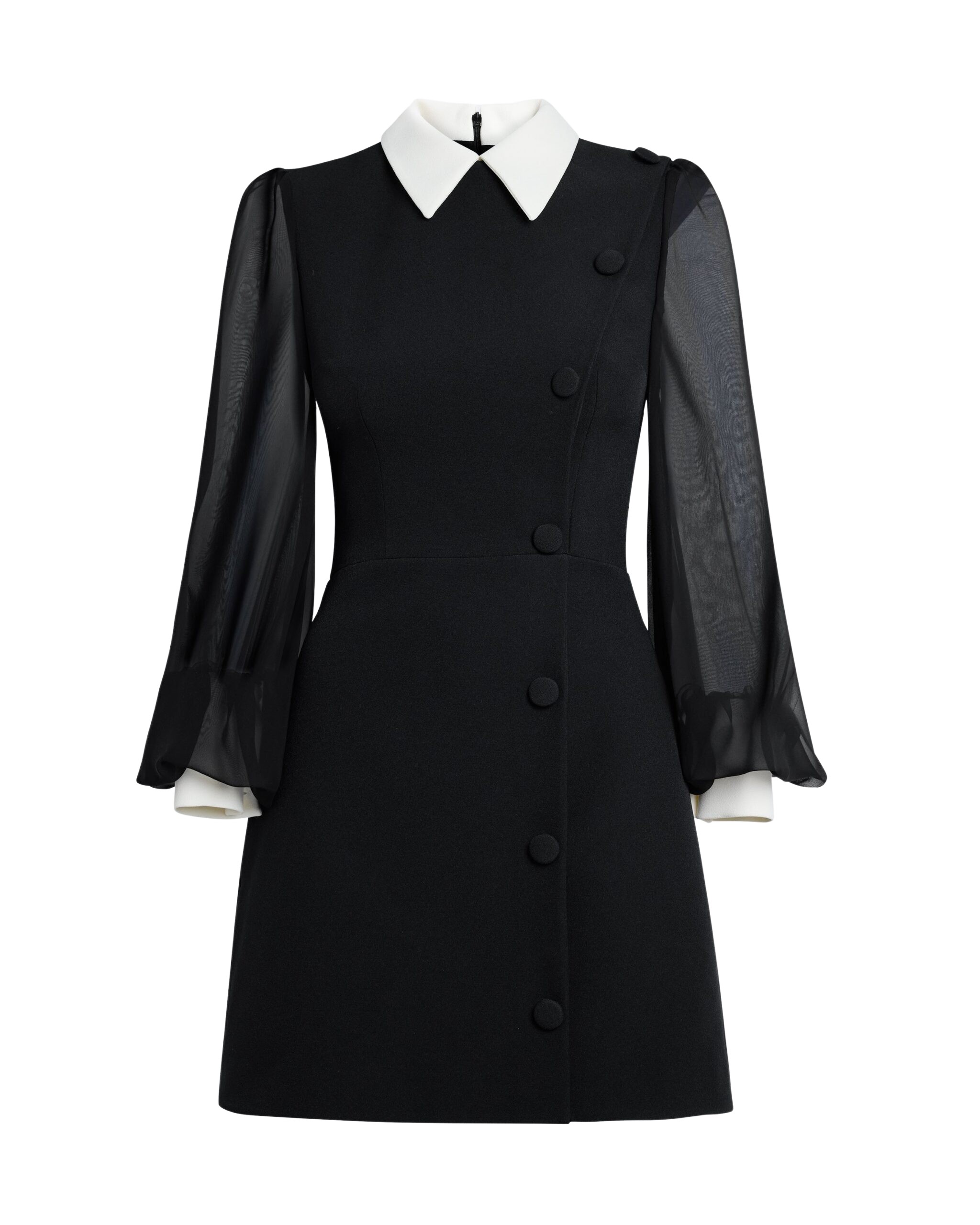 Safiyaa Karena Short Dress In Ivory On Black
