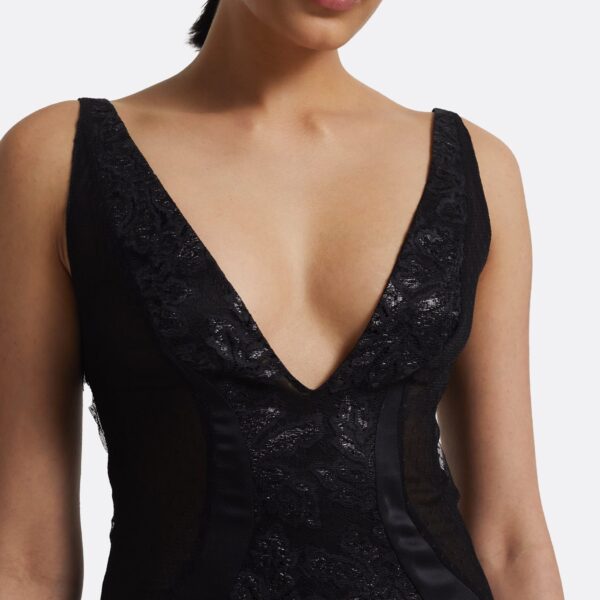 Kaya Midi Dress In Black by Safiyaa ‚Äì luxury dresses in Black available at Luxury Shoes 