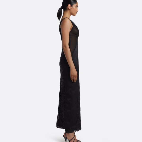 Kaya Midi Dress In Black by Safiyaa ‚Äì luxury dresses in Black available at Luxury Shoes 