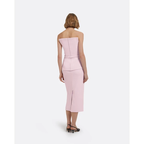 Kendall Top In Lilac Snow by Safiyaa ‚Äì luxury tops in Pink available at Luxury Shoes 