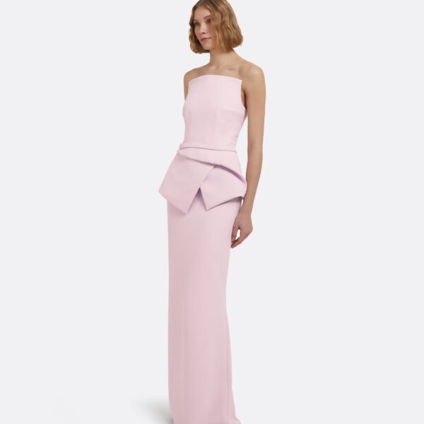 Kendra Long Dress In Lilac Snow by Safiyaa ‚Äì luxury dresses in Pink available at Luxury Shoes 