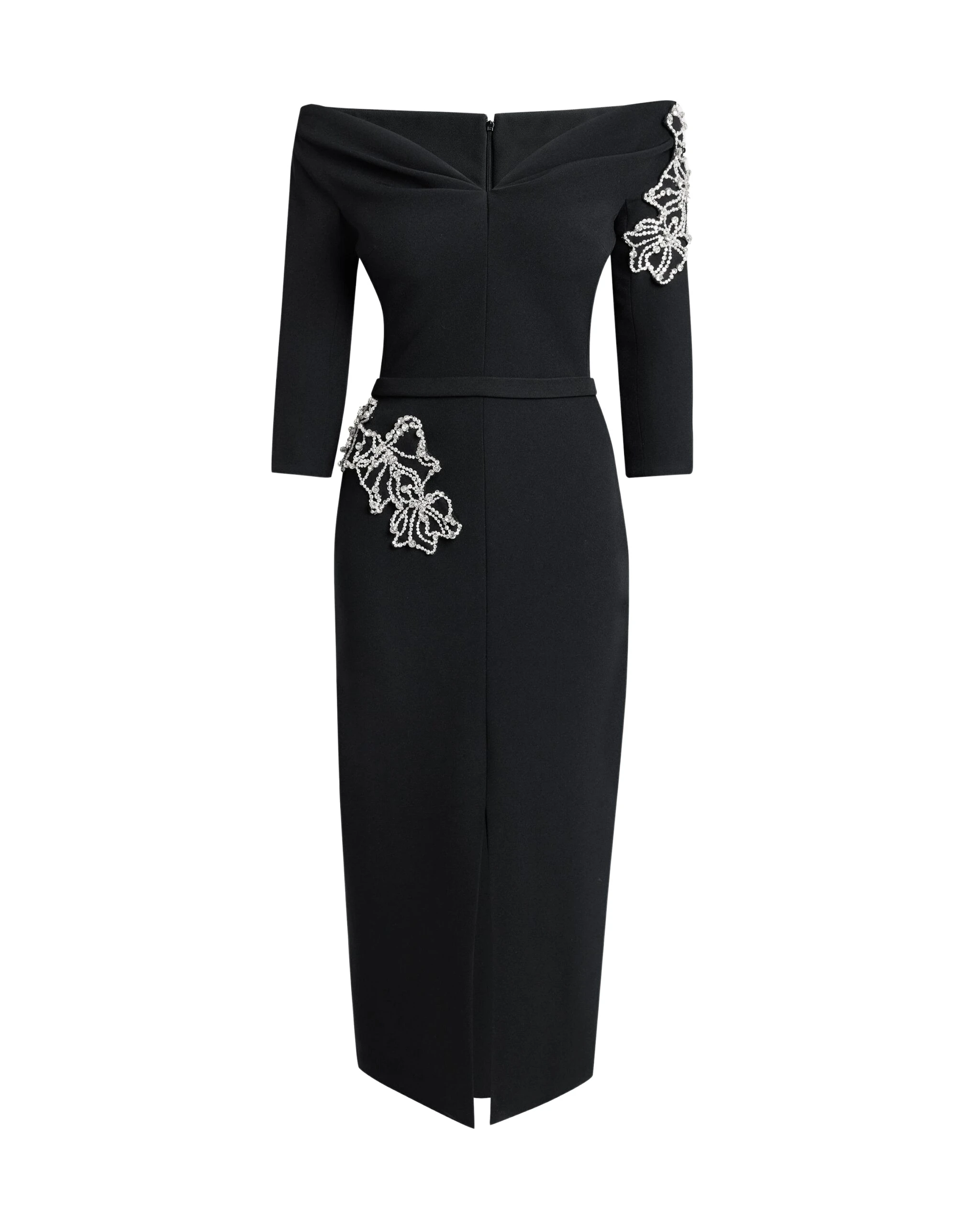 Safiyaa-Linda-Midi-Dress-In-Black-With-Crystal-Embellishments-Coveti-5-scaled16865_nobg Safiyaa Dresses luxury Clothing from Luxury Handbags Marketplace