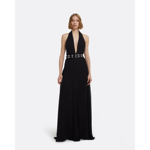 Lisbeth Belt In Black by Safiyaa ‚Äì luxury belts in Black available at Luxury Shoes 