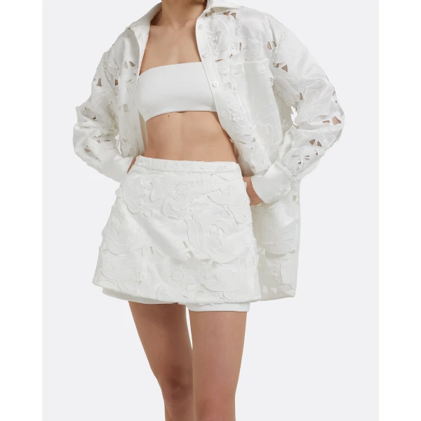 Matilda Skirt In Ivory by Safiyaa ‚Äì luxury skirts in Ivory available at Luxury Shoes 