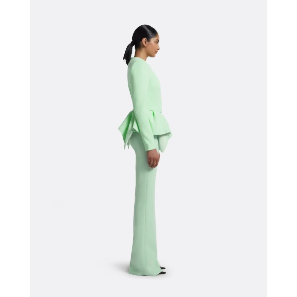 Midori Top In Brook Green by Safiyaa ‚Äì luxury tops in Green available at Luxury Shoes 