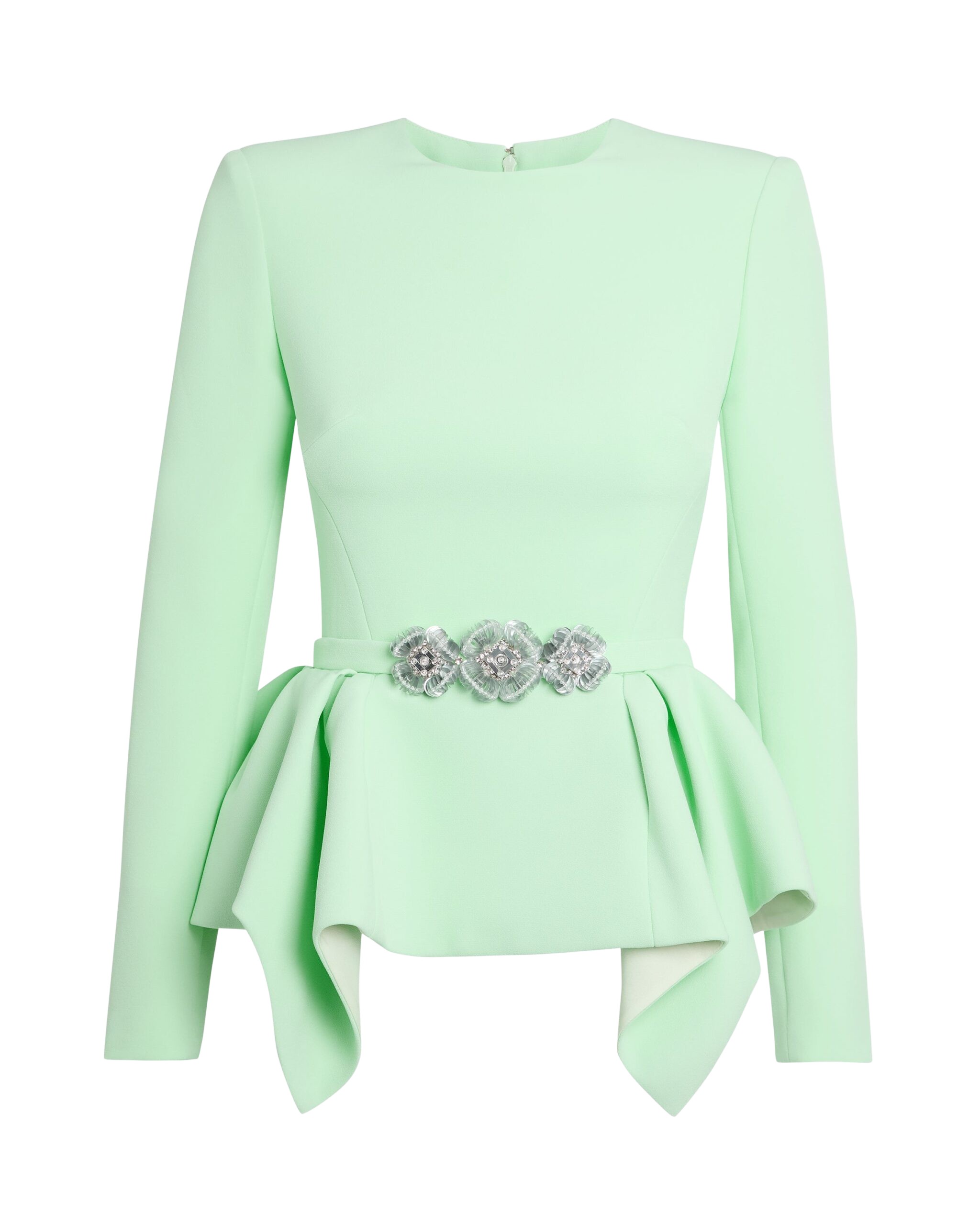 Safiyaa Midori Top In Brook Green With Silver