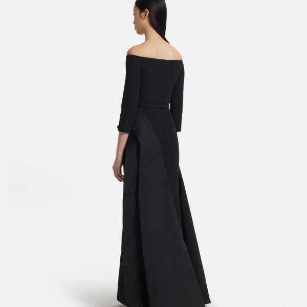 Nila Long Dress In Black by Safiyaa ‚Äì luxury dresses in Black available at Luxury Shoes 