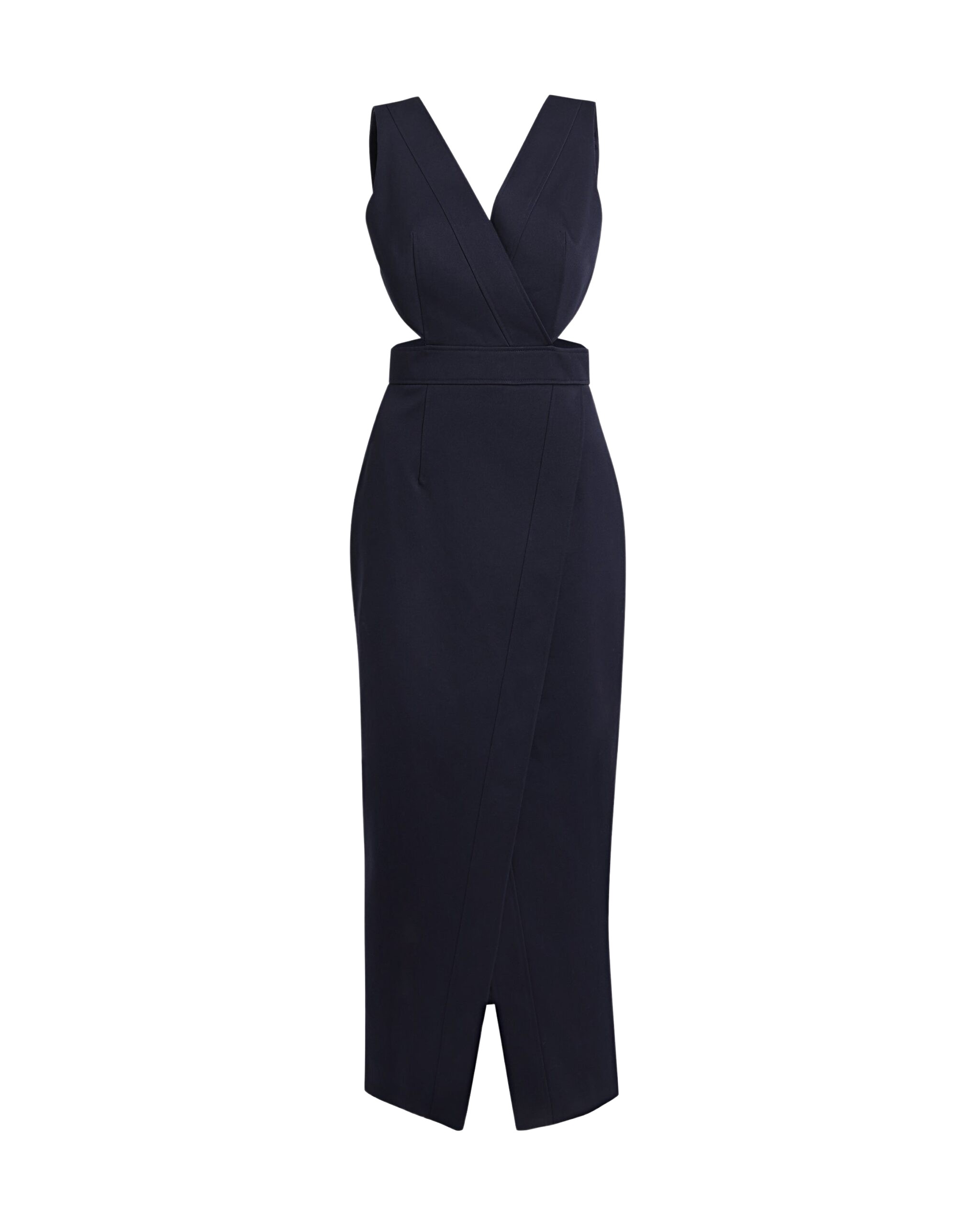 Safiyaa Oakley Midi Dress In Midnight Navy
