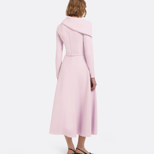 Odelle Midi Dress In Lilac Snow by Safiyaa ‚Äì luxury dresses in Pink available at Luxury Shoes 