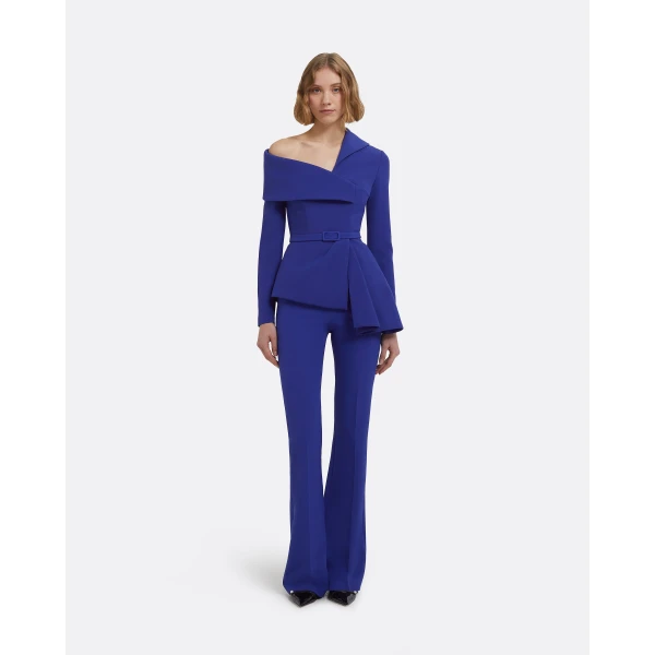 Odessa Tops In Skiathos Blue by Safiyaa ‚Äì luxury tops in Blue available at Luxury Shoes 