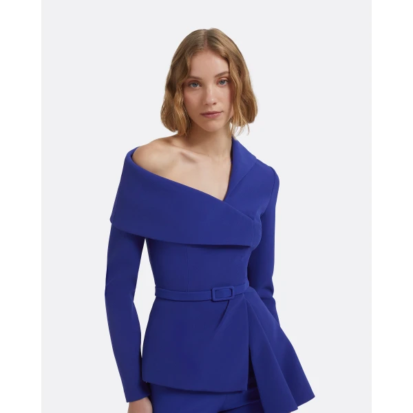 Odessa Tops In Skiathos Blue by Safiyaa ‚Äì luxury tops in Blue available at Luxury Shoes 