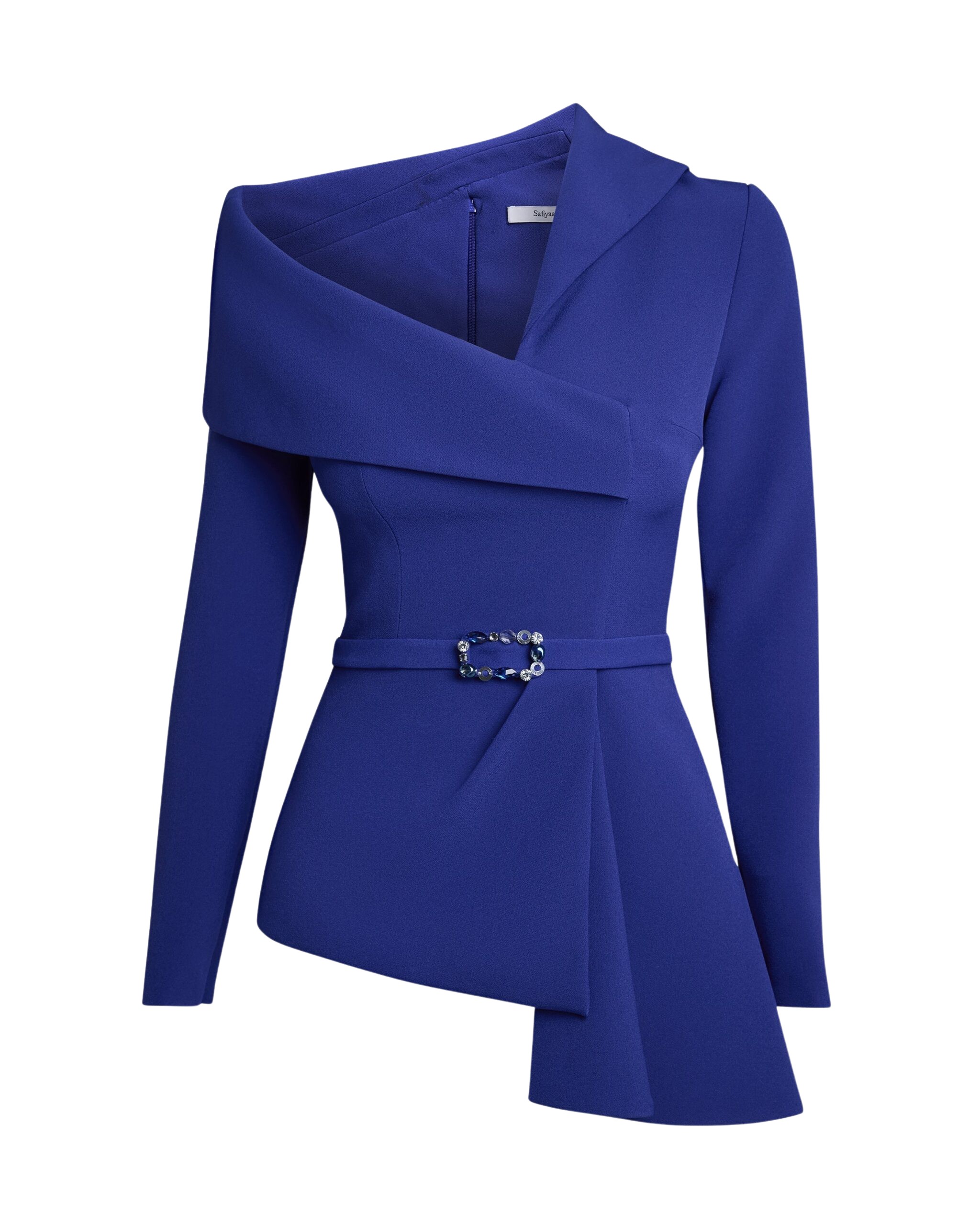 Safiyaa Odessa Tops In Skiathos Blue With Multi-Blues Belt Top