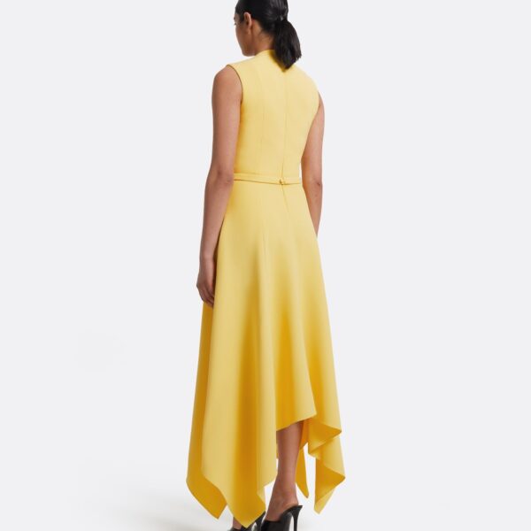 Okimi Dress In Aspen Gold by Safiyaa ‚Äì luxury dresses in Gold available at Luxury Shoes 