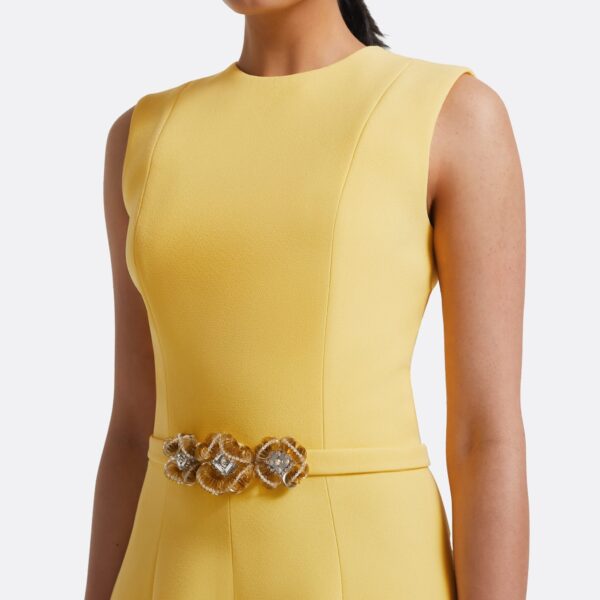 Okimi Dress In Aspen Gold With Aspen Gold by Safiyaa ‚Äì luxury dresses in Gold available at Luxury Shoes 
