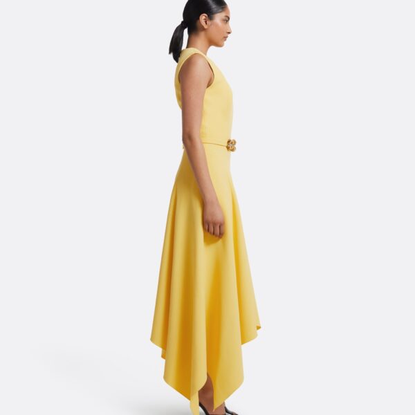Okimi Dress In Aspen Gold With Aspen Gold by Safiyaa ‚Äì luxury dresses in Gold available at Luxury Shoes 