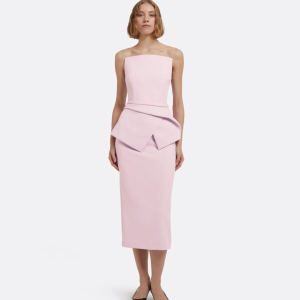 Safiyaa Pomona Midi Skirt In Lilac Snow, view 2