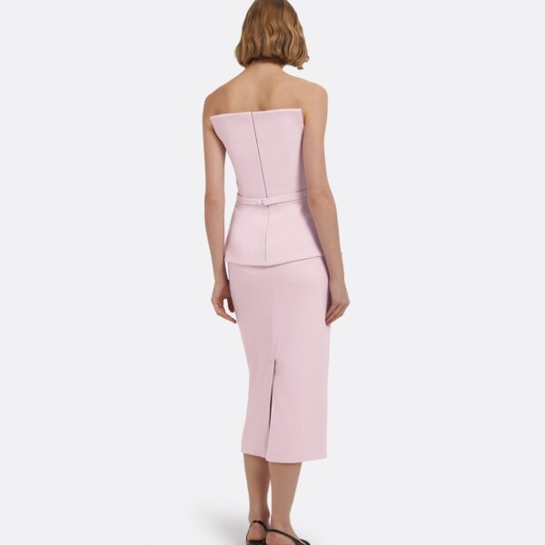 Safiyaa Pomona Midi Skirt In Lilac Snow, view 3