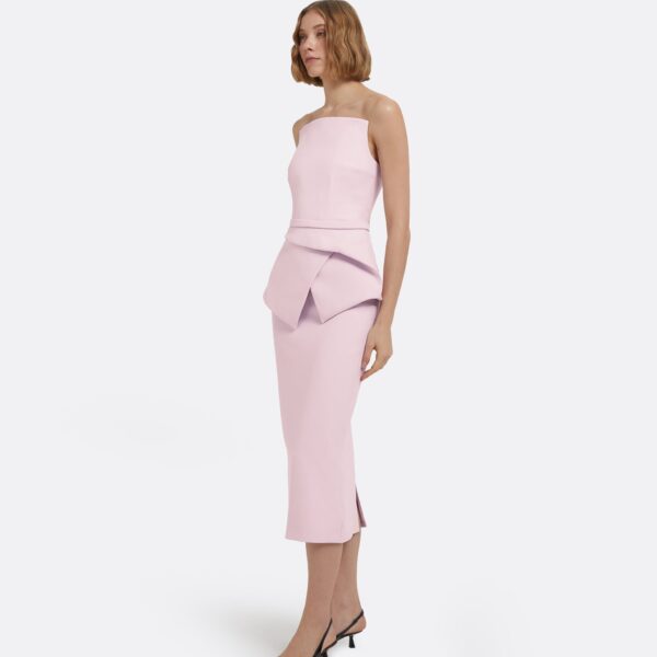 Safiyaa Pomona Midi Skirt In Lilac Snow, view 4